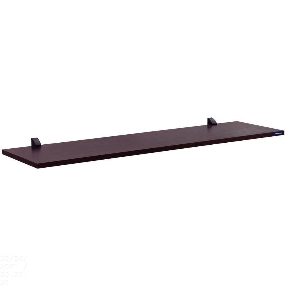 Prateleira Elite Em Madeira Pinus Com Acabamento Tabaco E Suporte Injetado 400x250x15 Mm