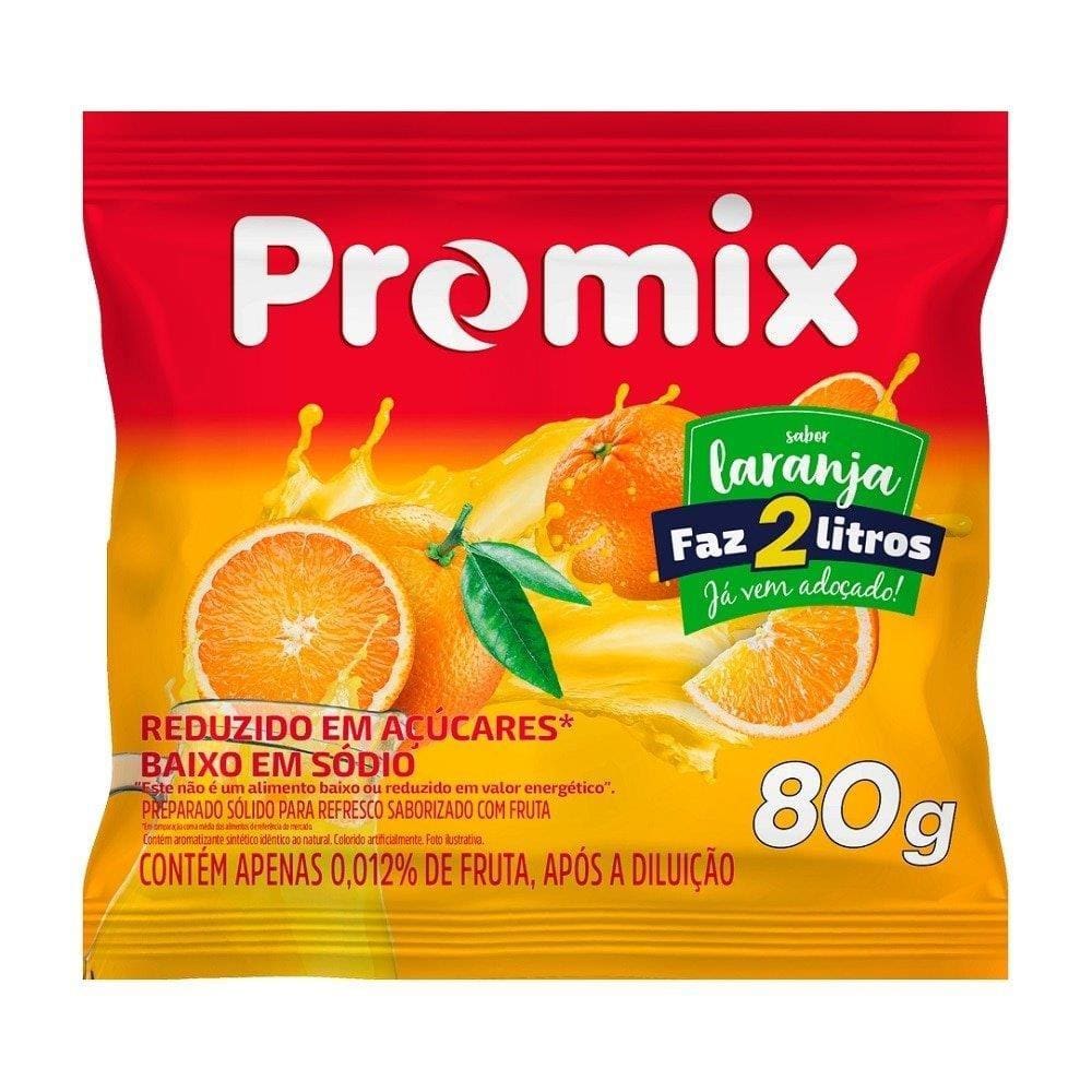 Refresco em Pó Promix Laranja 80g - Embalagem com 24 Unidades