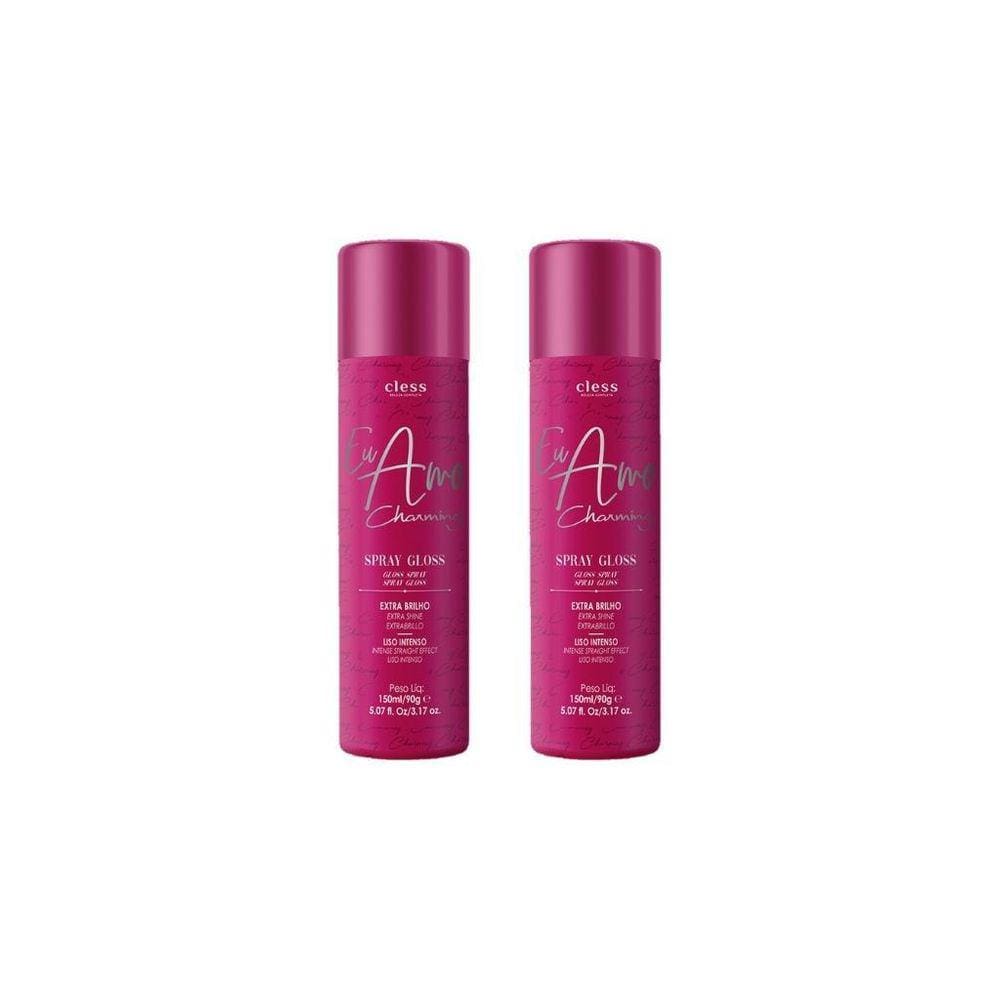Hair Spray Fixador Charming Brilho Gloss 150Ml - Kit Com 2Un