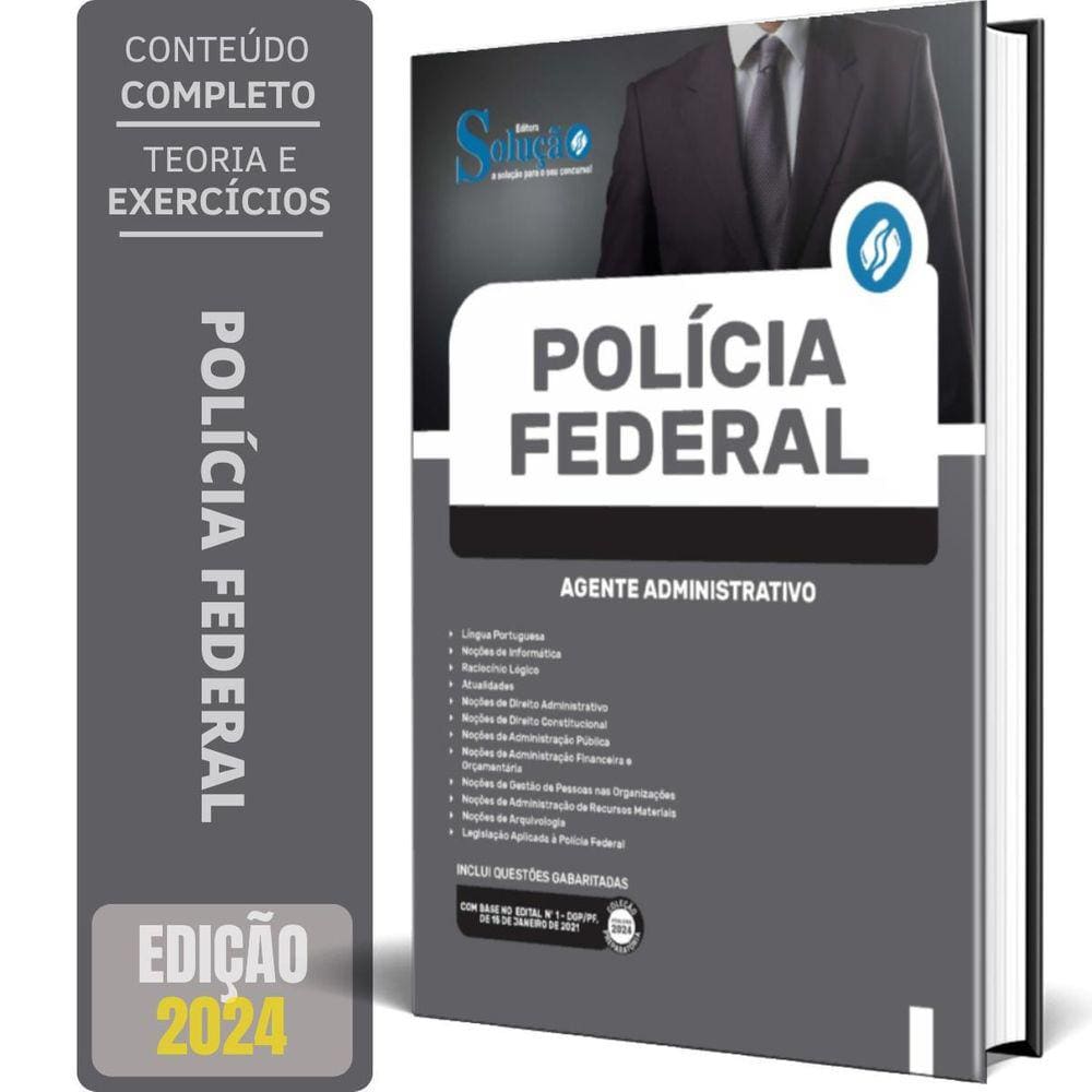 Apostila Polícia Federal Pf 2024 - Agente Administrativo