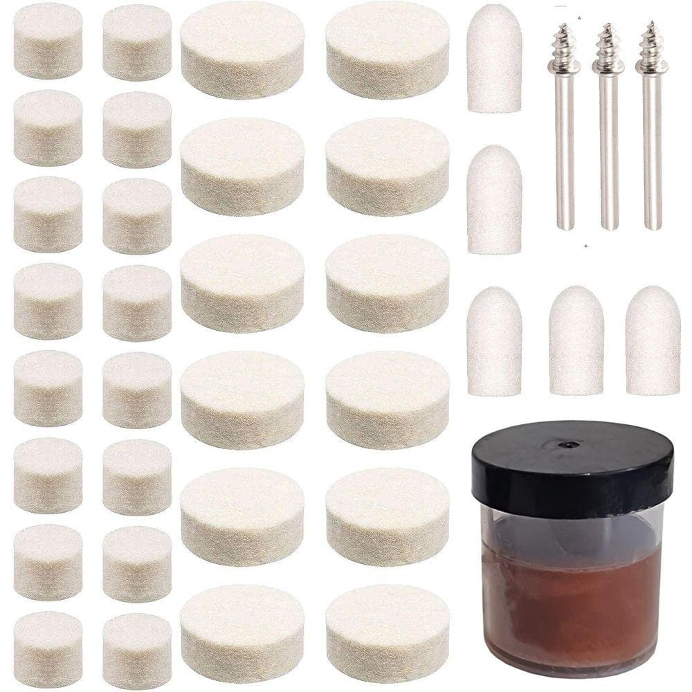 Kit 37 Acessórios Para Polir Discos De Feltro Micro Retífica