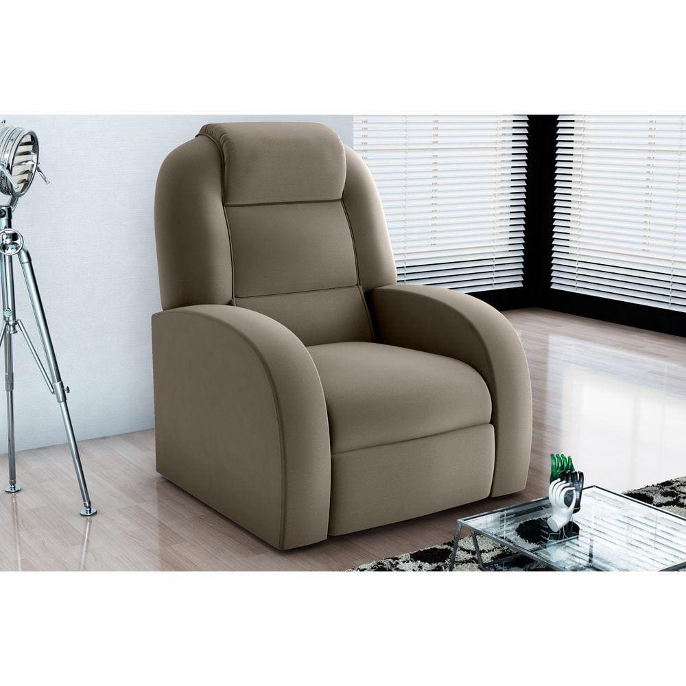 Poltrona Reclinável PMX1 Civic Veludo Cappuccino E434 - Matrix