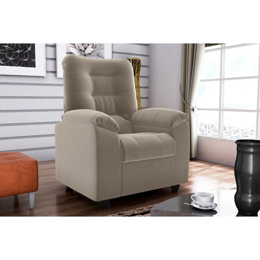 Poltrona Reclinável MX61 Onix Veludo Cappuccino E434 - Matrix