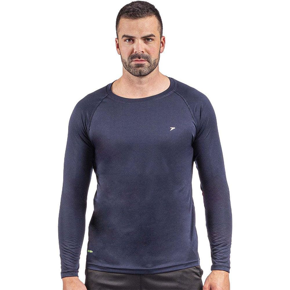 Camisa Poker Fator de Proteção UV 50+ Masculina - Marinho