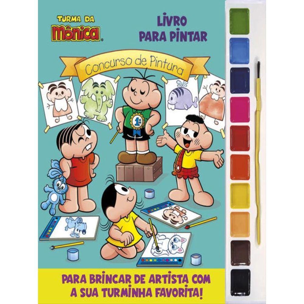 Turma Da Mônica Livro Para Pintar Com Aquarela