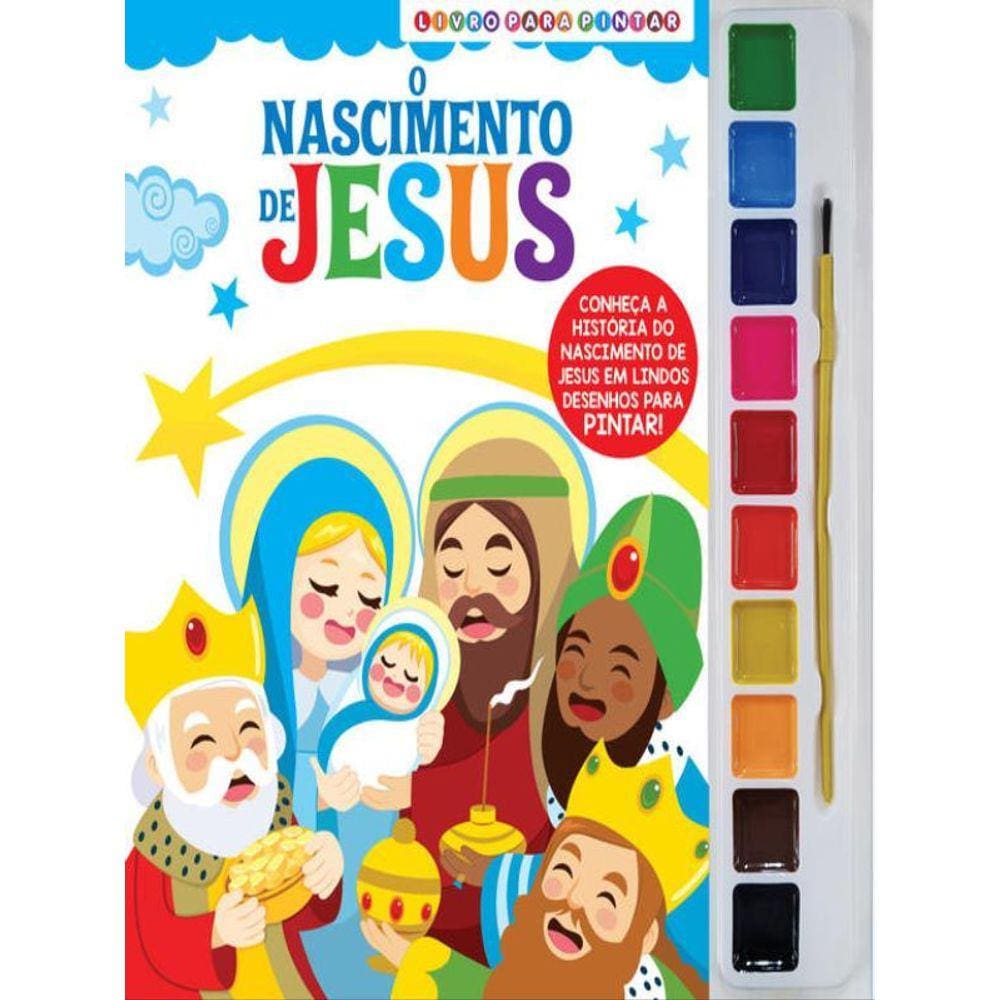 O Nascimento De Jesus Livro Para Pintar Com Aquarela