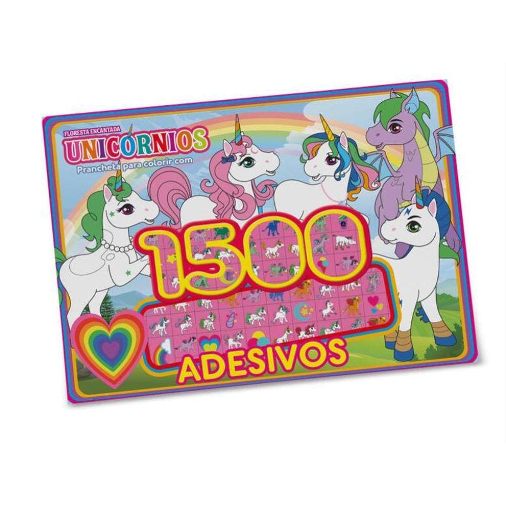Floresta Encantada Prancheta Para Colorir Com 1500 Adesivos