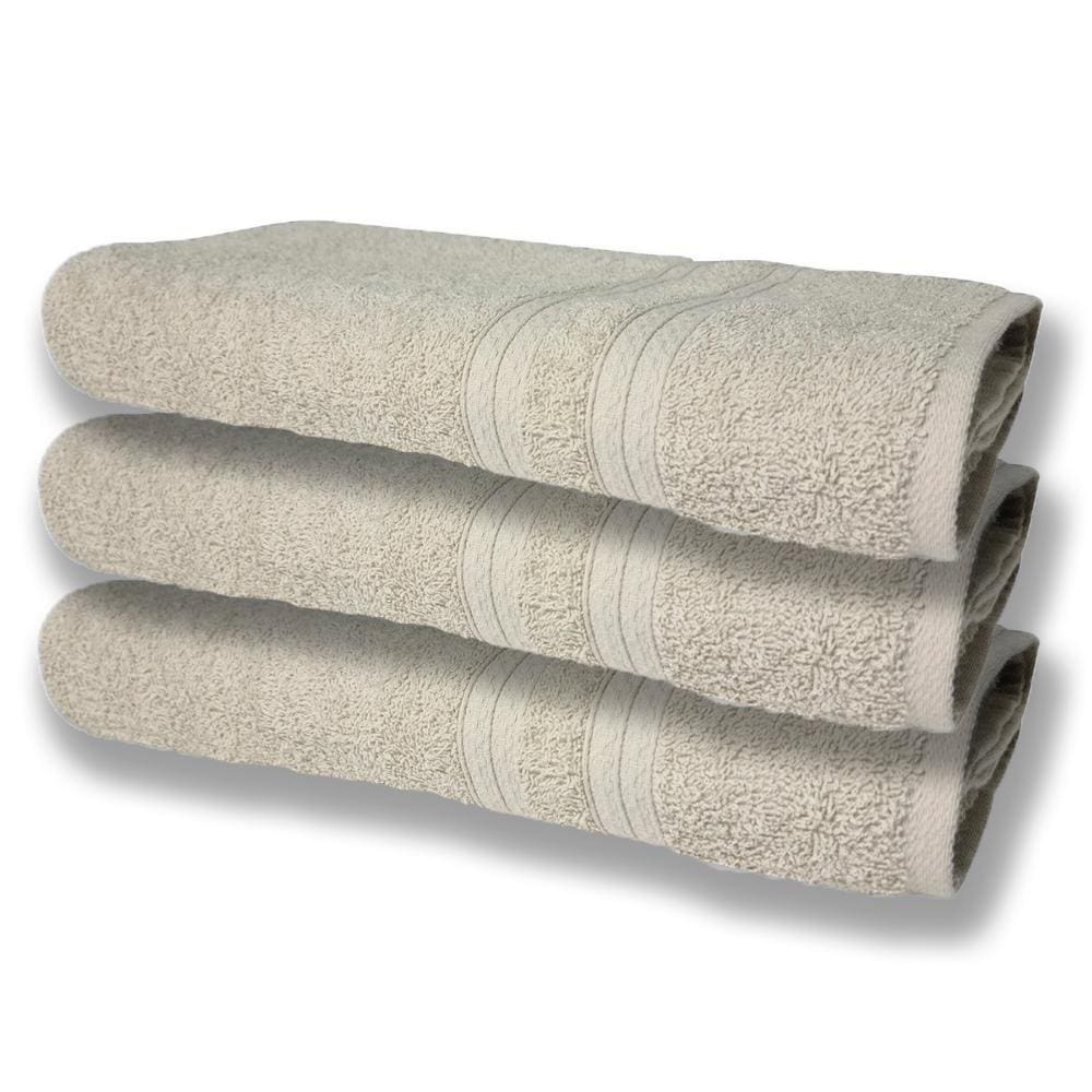 3 Toalhas Super Felpudas Grande E Grossa Algodão 80x150 Bege