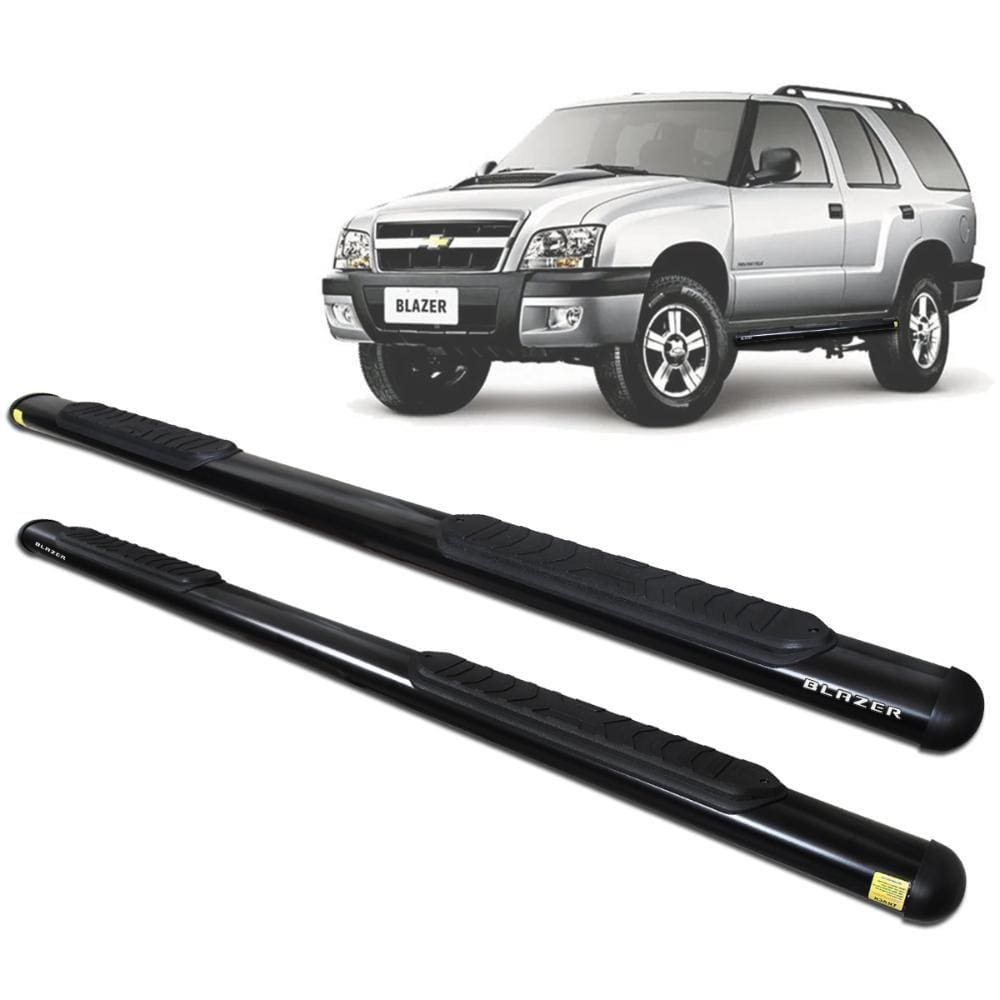 Estribo Lateral Blazer 2001 a 2011 Oblongo Oval Preto Track
