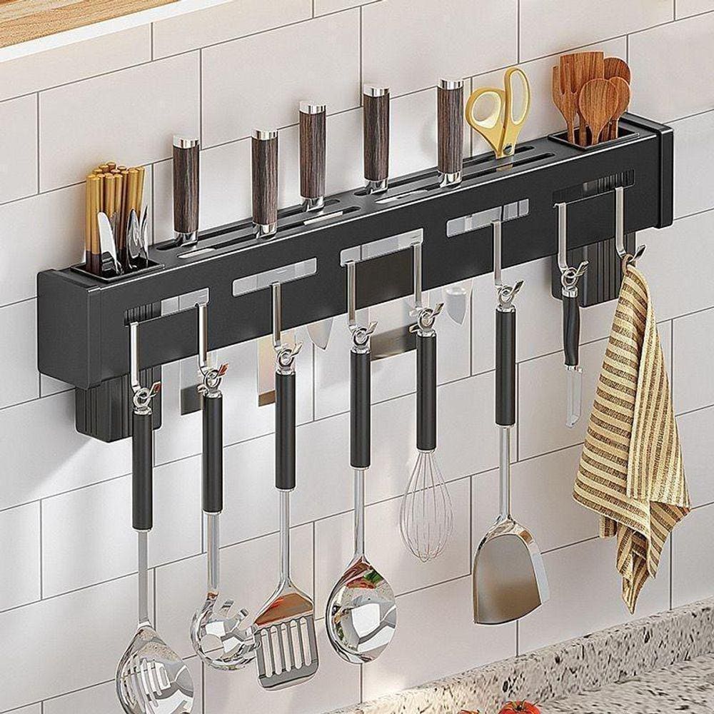 Suporte Organizador Com Adesivo Cozinha Metal Porta Talheres