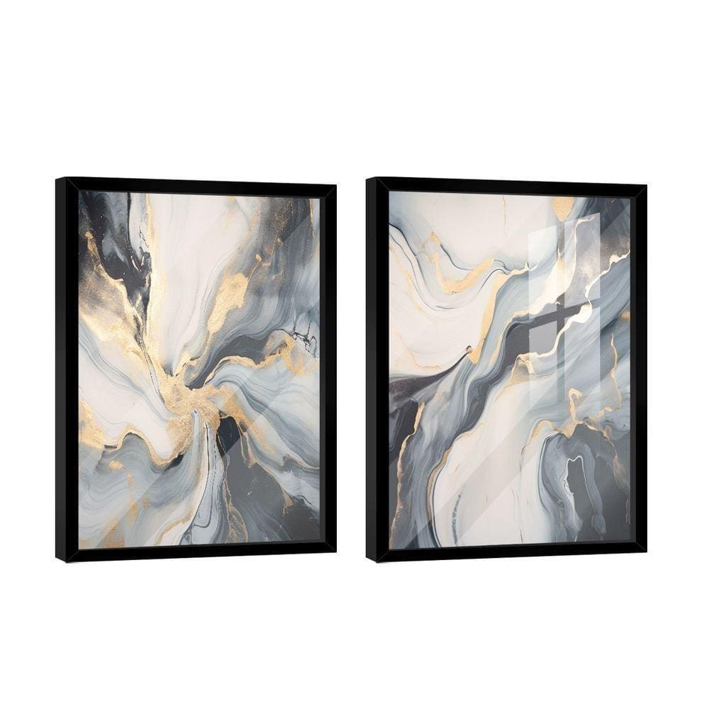 Dupla De Quadros Black Gold -- Br Artes