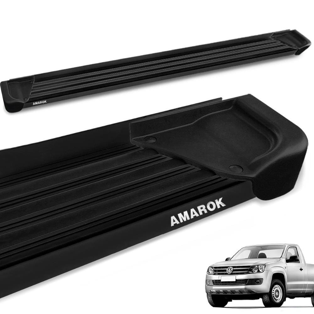 Estribo Lateral Amarok 2010 a 2023 Cab. Simples Aluminio Preto A1 Gtnox