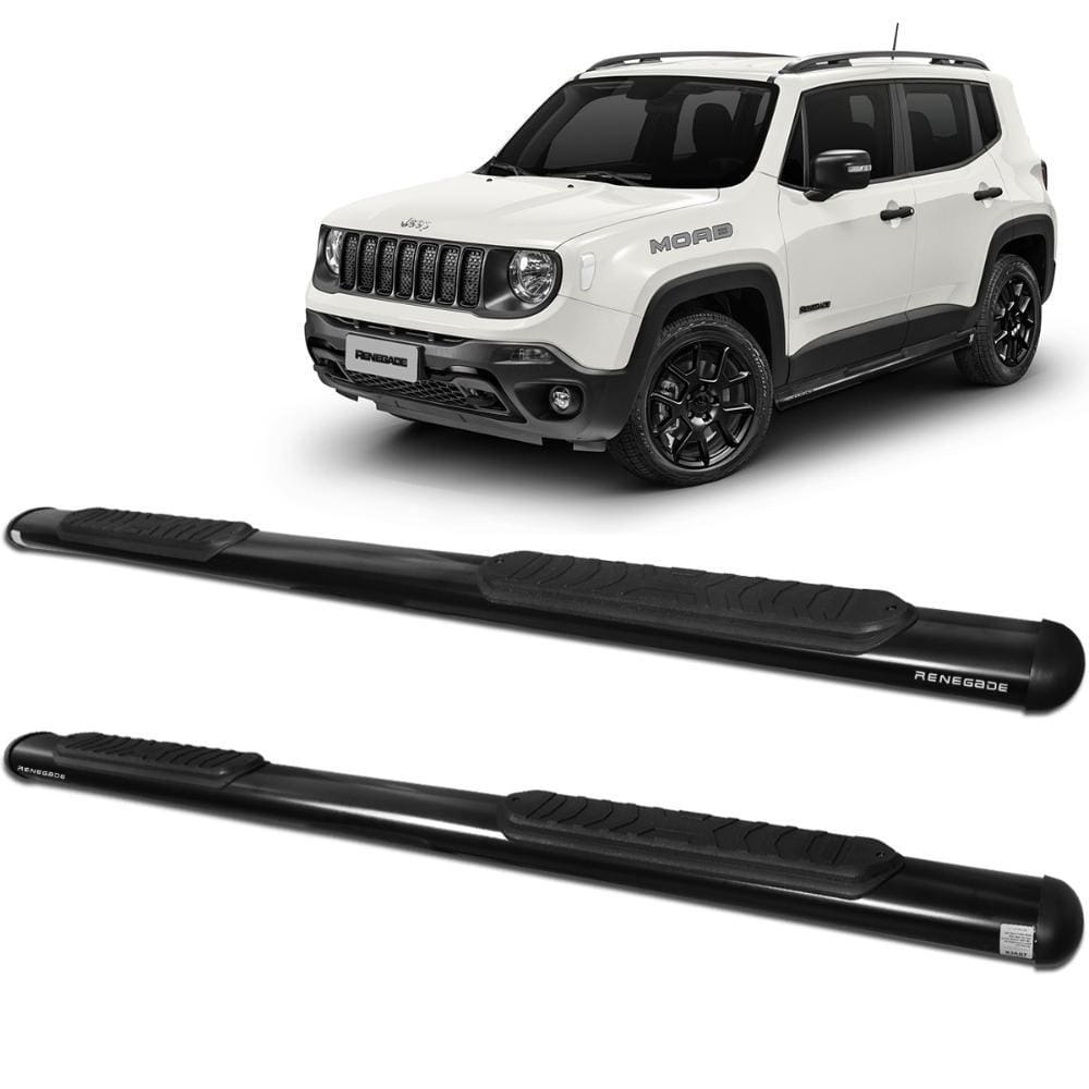 Estribo Lateral Jeep Renegade 2015 a 2023 Oblongo Preto