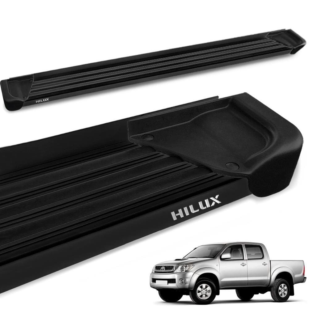 Estribo Lateral Hilux CD 2005 a 2015 Aluminio Preto A1