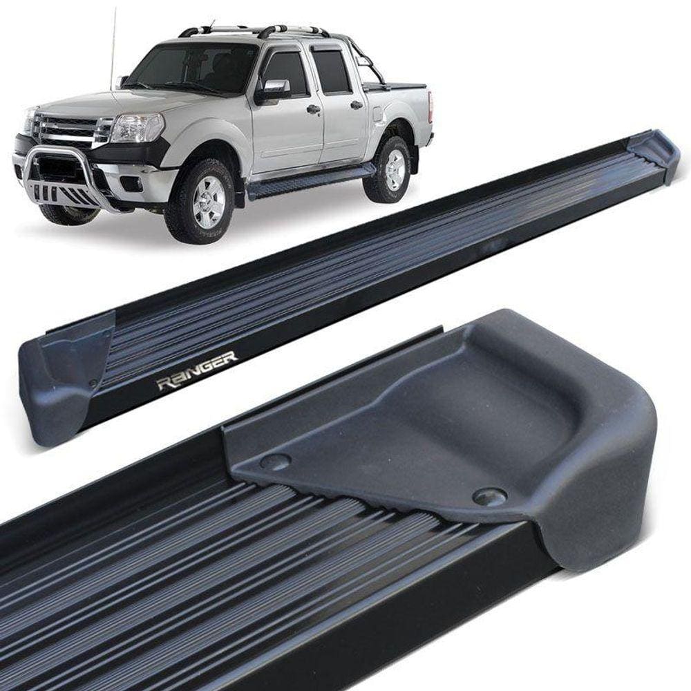 Estribo Lateral Ranger Cab. Dupla 1998 a 2012 Aluminio Preto A3 Gtnox