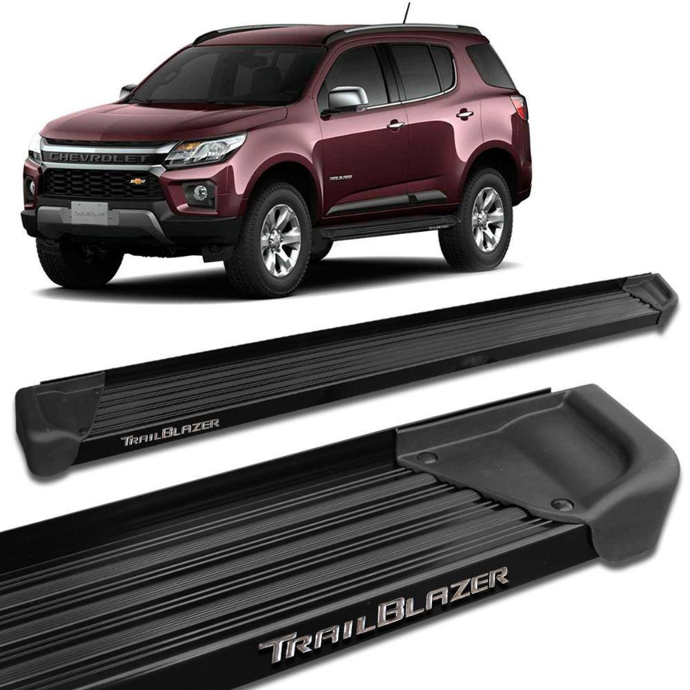 Estribo Lateral Trailblazer 2013 a 2021 Alumínio Preto A3 Gtnox