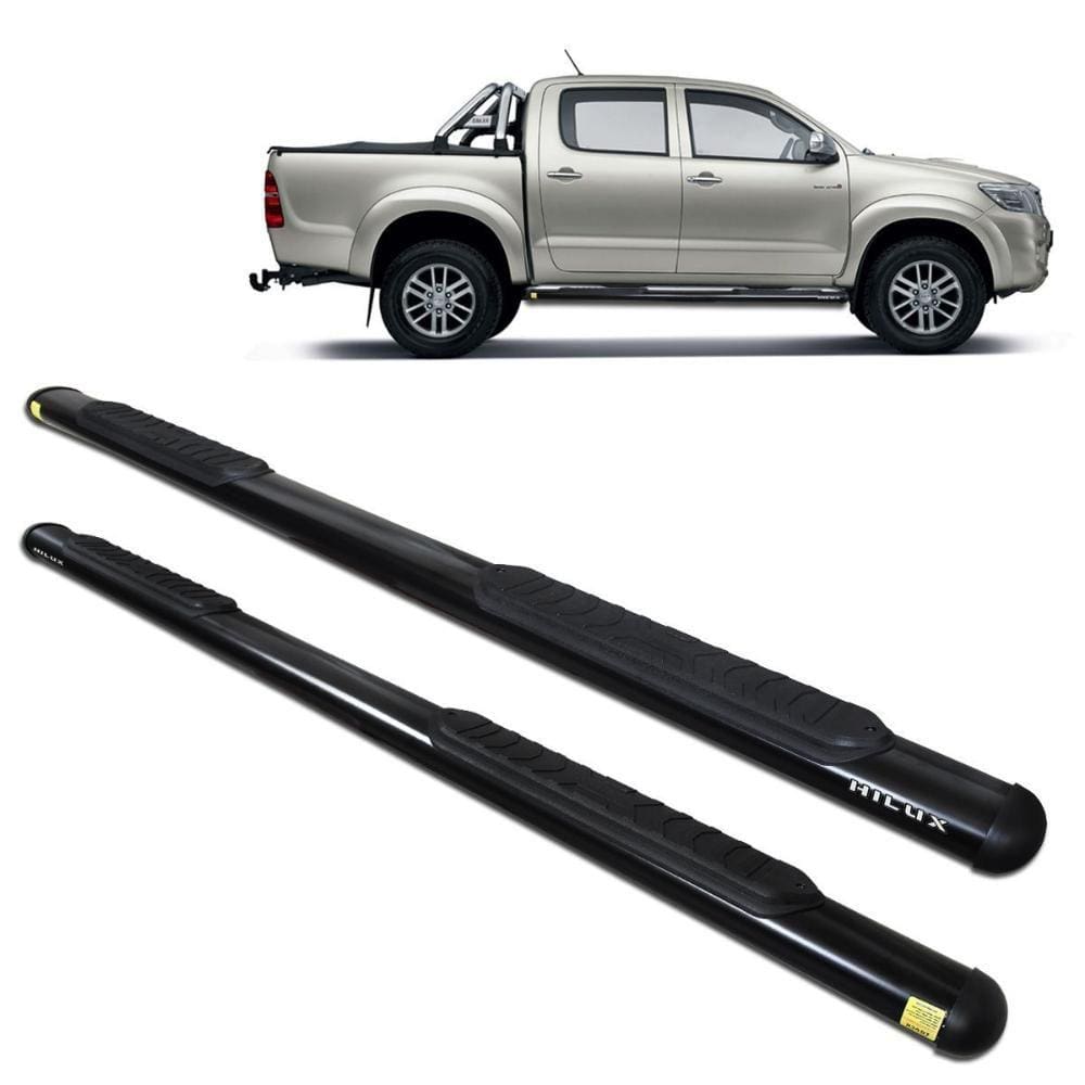 Estribo Hilux CD 2005 a 2015 Oblongo Oval Preto Track