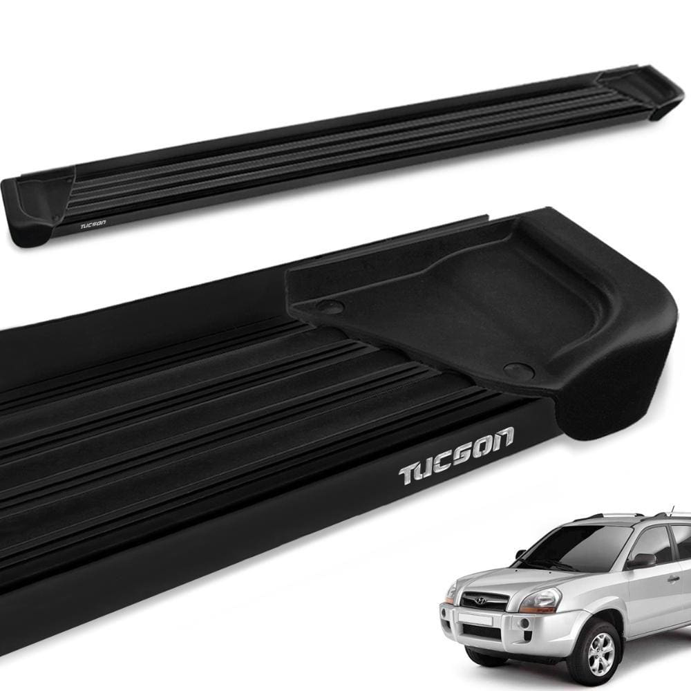 Estribo Lateral Tucson 2005 a 2016 Aluminio Preto A1 Gtnox