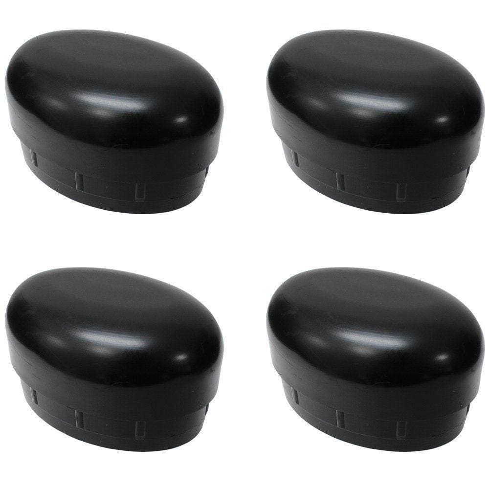 Kit Ponteira de Estribo Lateral Oblongo Oval Preto Universal Gtnox Gtnox