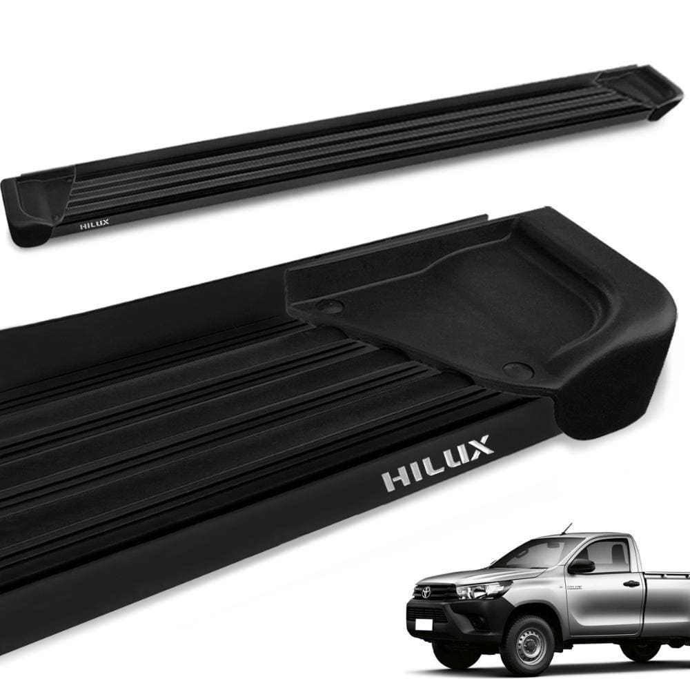 Estribo Lateral Hilux CS 2016 a 2023 Aluminio Preto A1