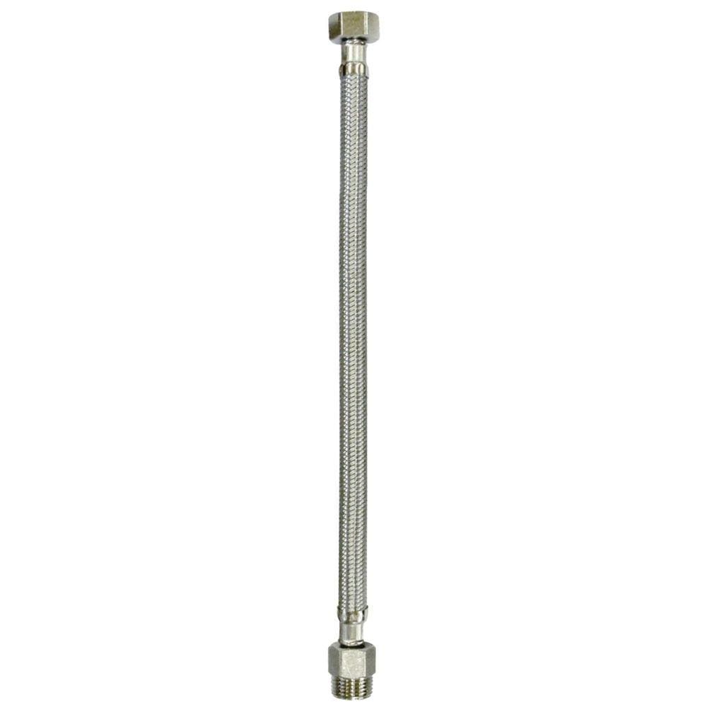 Engate Flexível Aço Inox Trançado Canopla 1/2``X60Cm Japi
