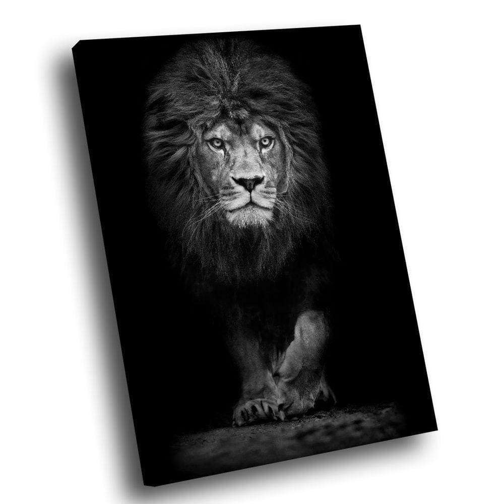 Quadro Leão Assente Pb -- Br Artes