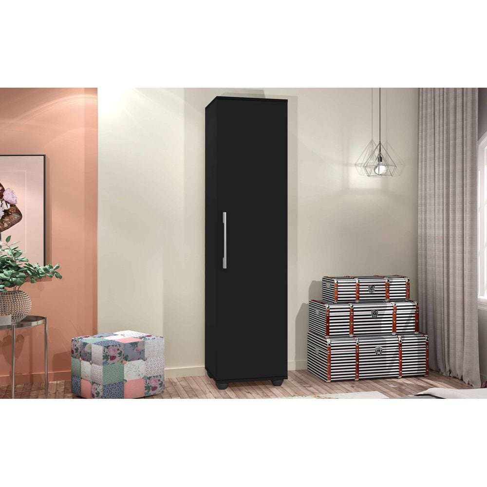 Armário Organizador Multiuso 1 Porta Sofia Preto - Rede Móveis