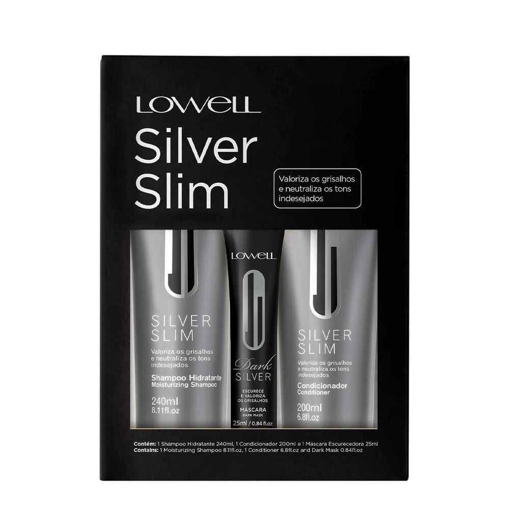 Kit Lowell Slim Silver Dark (3 produtos)