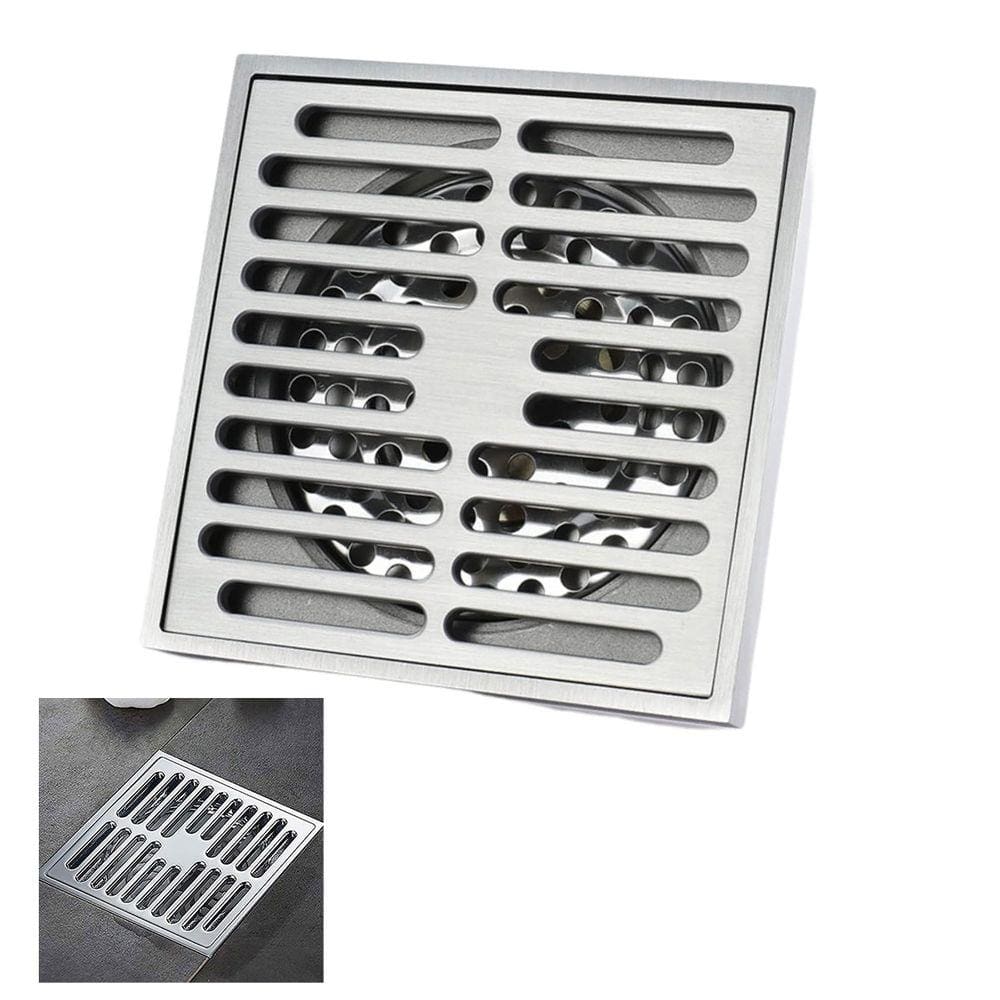 Ralo Inox 10x10 Banheiro Lavabo Anti Odor Rapido Escoamento Anti Inseto Resistente Seguro