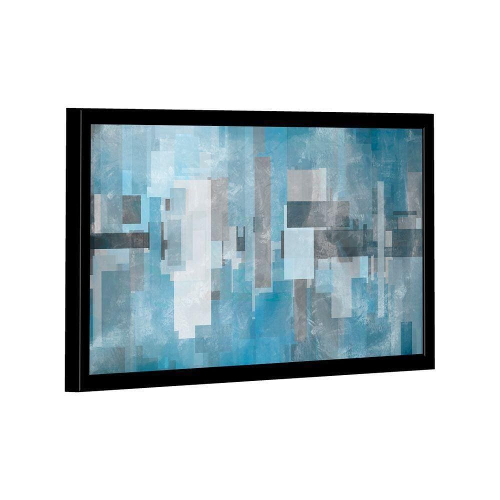 Quadro Geométrico Abstrato Azul -- Br Artes