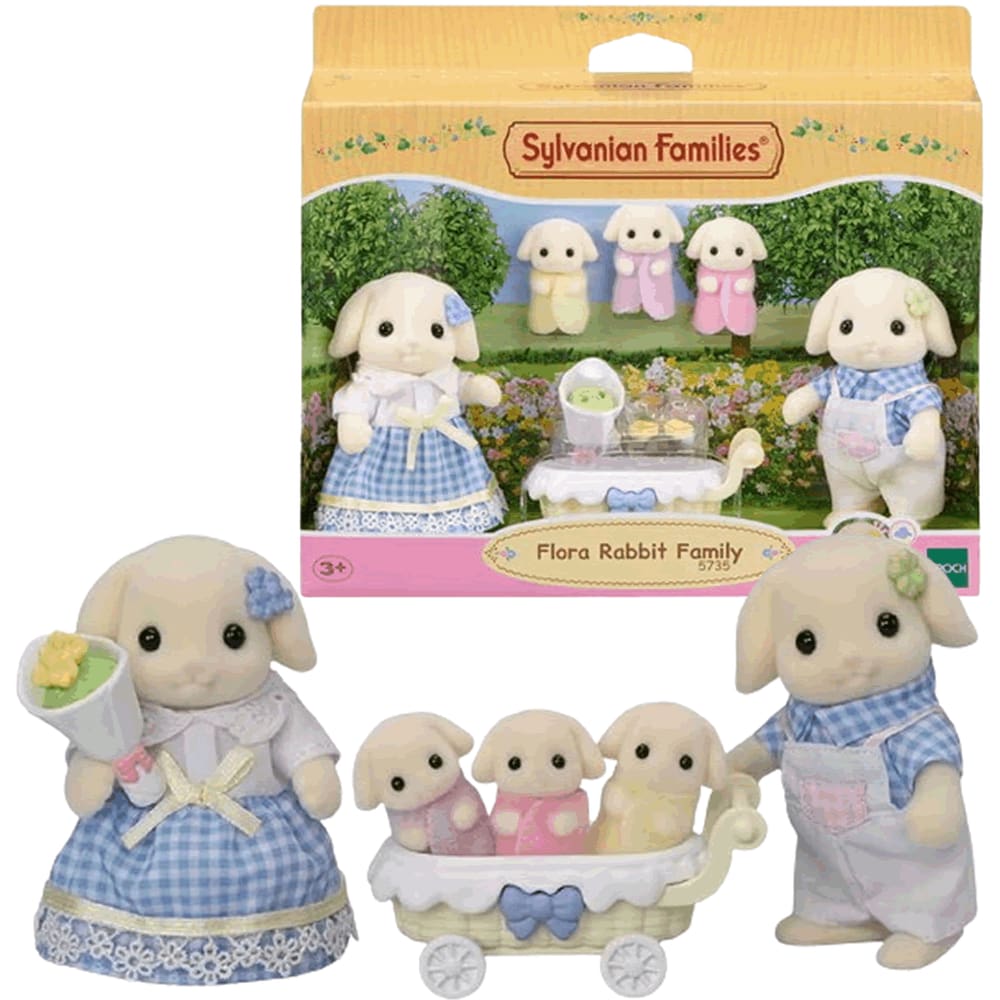 Sylvanian Families Conjunto Família dos Coelhos Floral