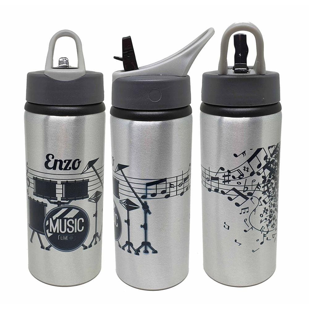 Squeeze Garrafa Garrafinha Personalizada Bateria Baterista