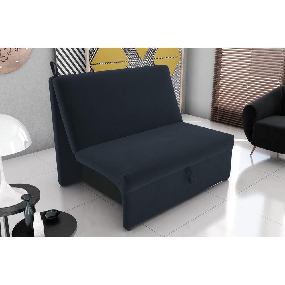 Sofá Cama Malu Suede Petroleo B257- Matrix