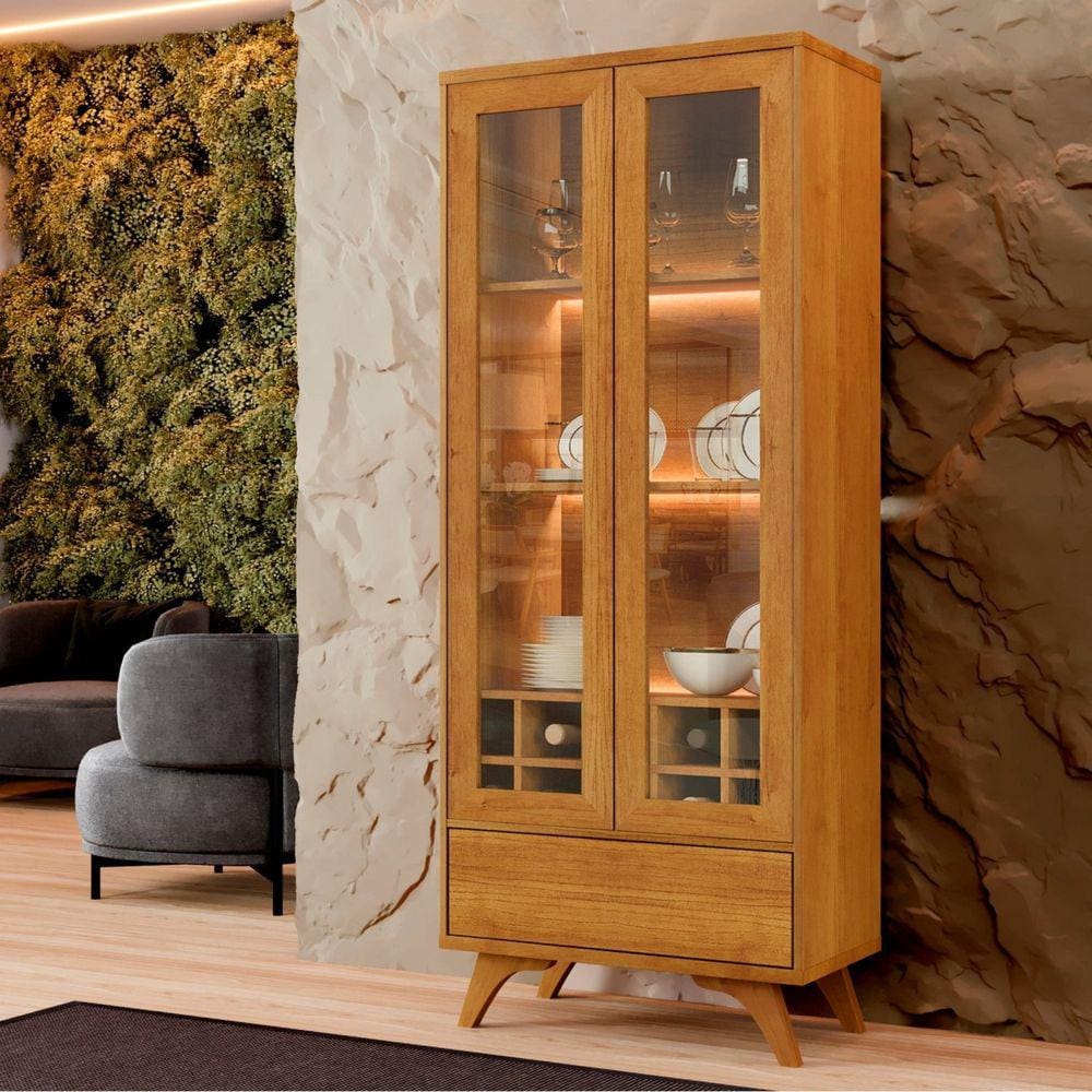 Cristaleira Reflecta 2 Portas Mavaular Naturalle