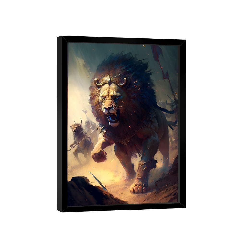 Quadro Leão Gladiador -- Br Artes