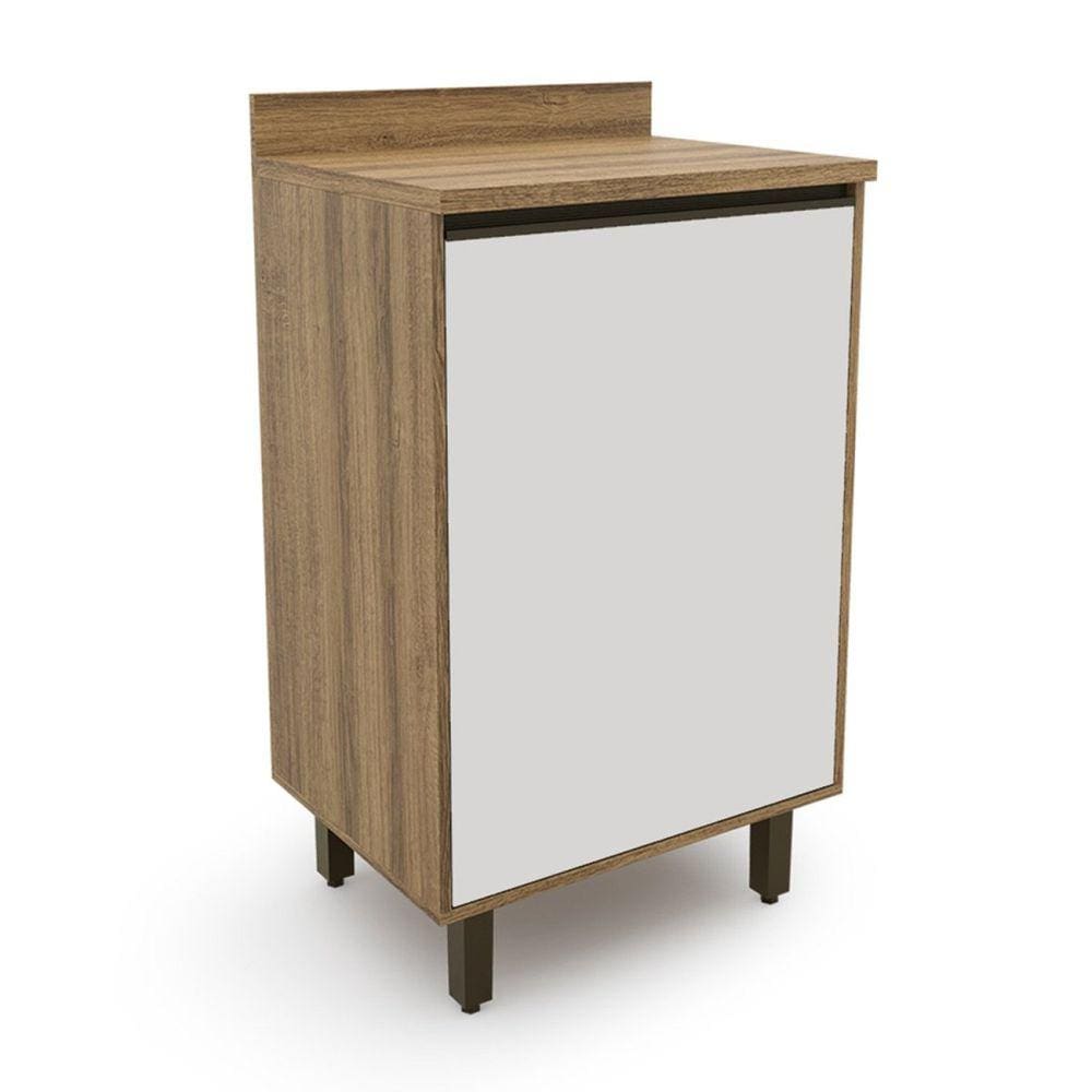 Armário para Cozinha 1 Porta Confort Cinamomo/ Off-White