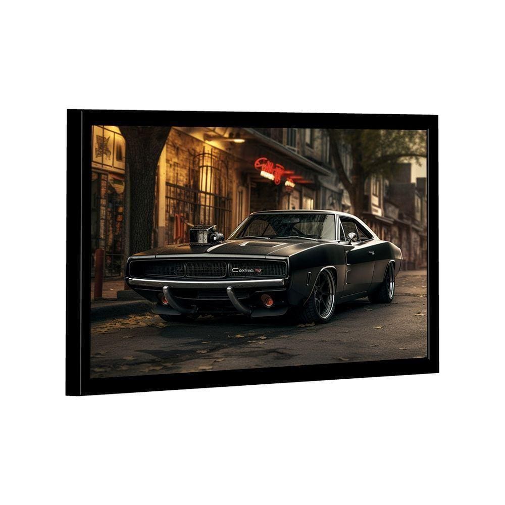 Quadro Dodge Charger Black -- Br Artes