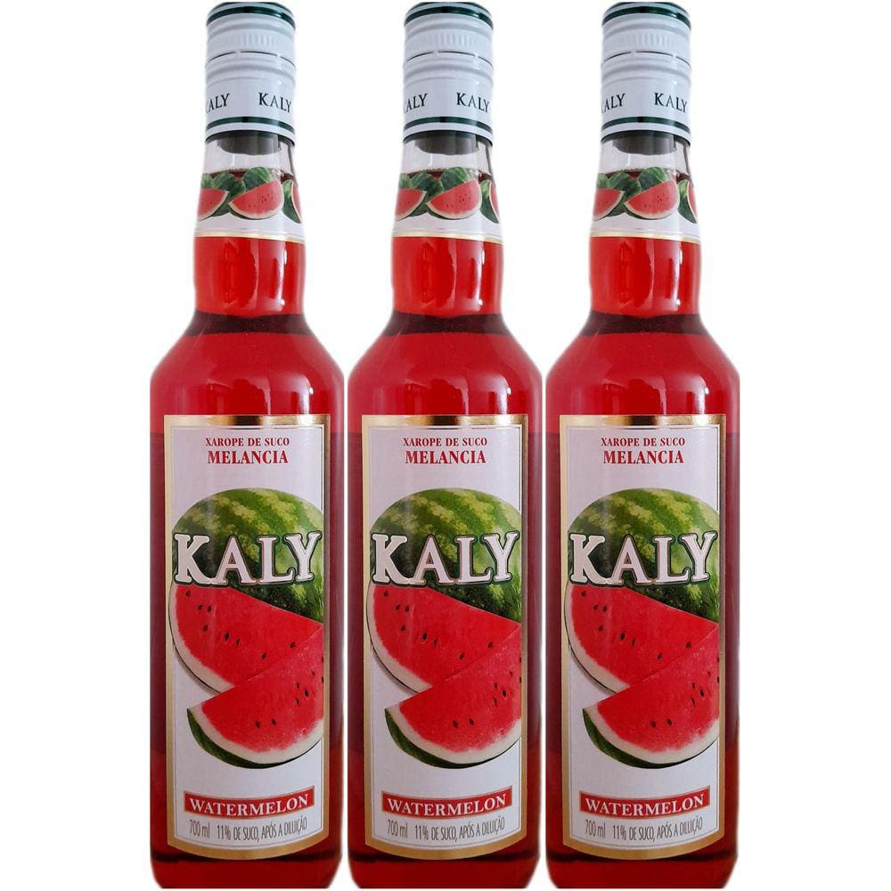 Kit Xarope Kaly De Melancia - Watermelon 700ml 3 unidades