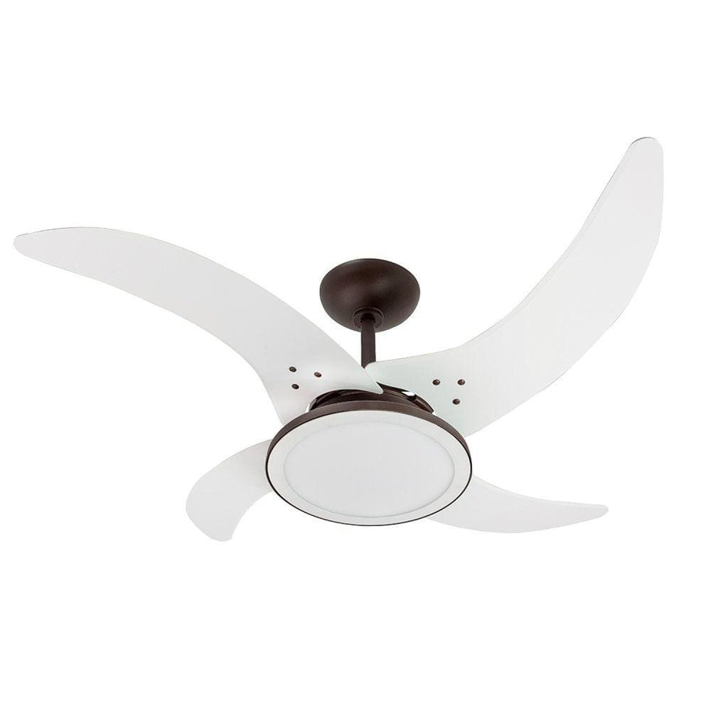 Ventilador de Teto Mareiro Led 127v 4p At branco/marron