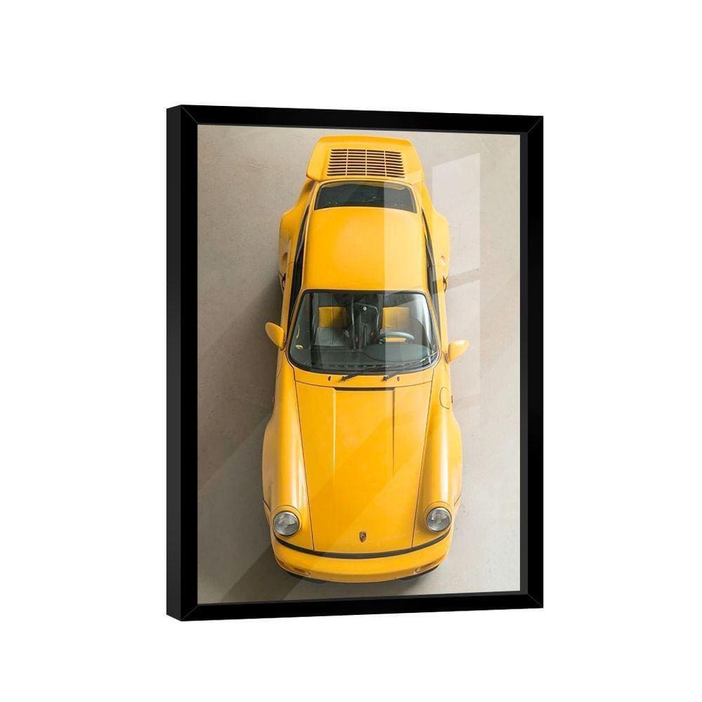 Quadro Porsche 911 Amarelo Br Artes