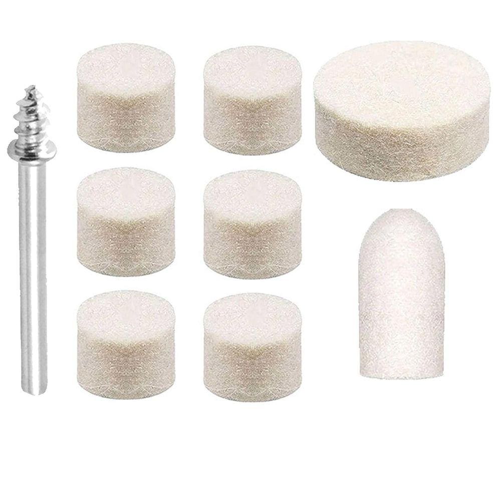 Kit 9 Acessórios Para Polir Discos De Feltro Micro Retífica