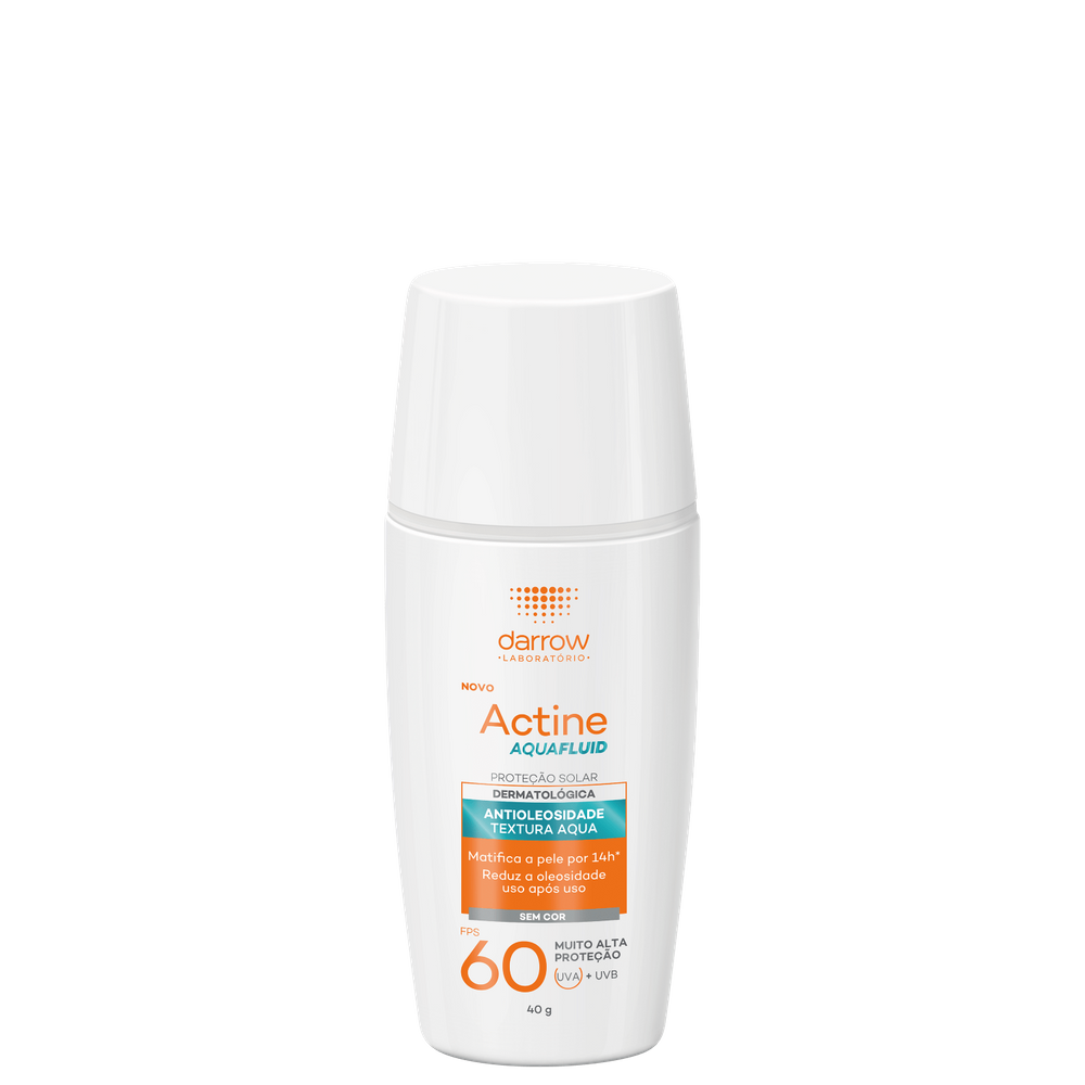 Darrow Actine Aquafluid FPS60 Sem Cor - Protetor Solar Facial 40g