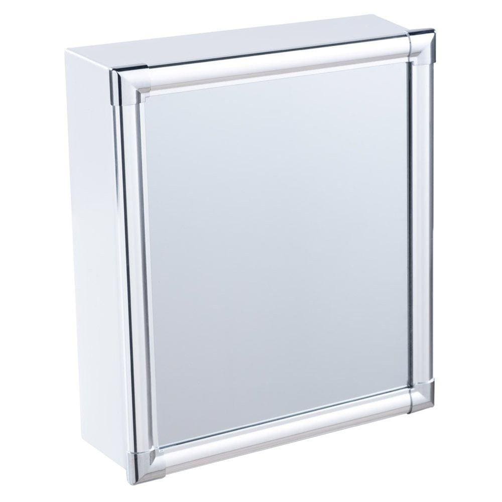 Armário Plástico Branco com Perfil de Alumínio de Sobrepor 31 X 36 X 10 Cm Al42 Astra Branco