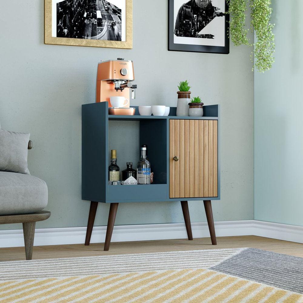 Aparador 1 Porta 70x80x36 Cm MEL / PETROLEO