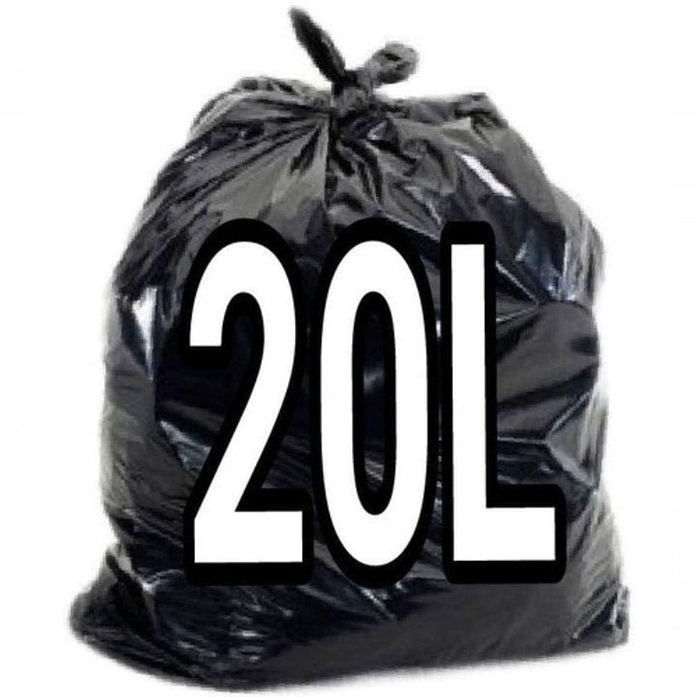 Saco De Lixo 20l Litros Preto 100 Unidades Resistentes preto