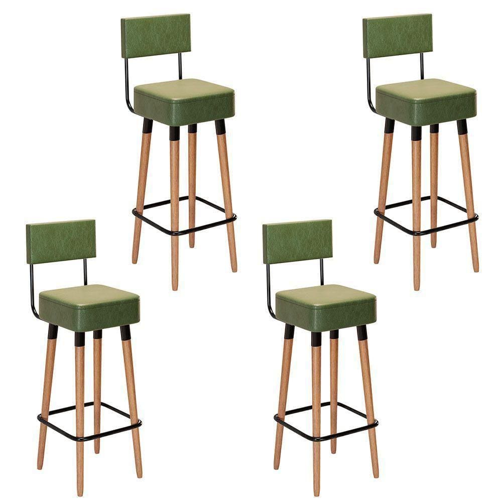 Kit 4 Banquetas Barcelona Cor Verde - Speciale Home Verde