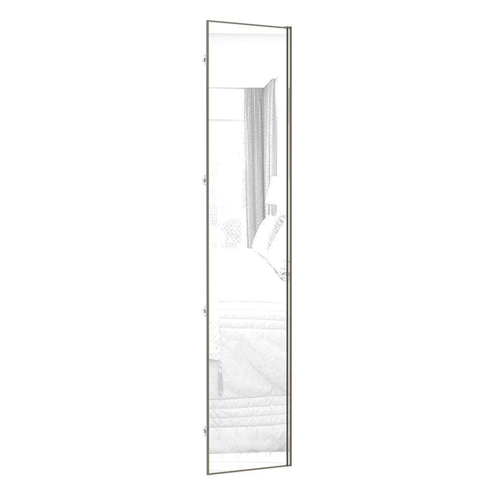 Porta Para Closet Com Espelho Individual 50cm Inox Espelho