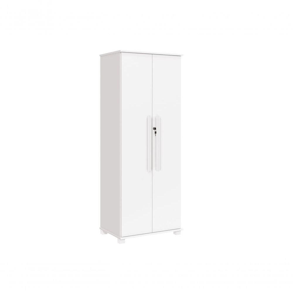 Multiuso Dallas 100% Mdf Pés Em Madeira Com Chave Branco