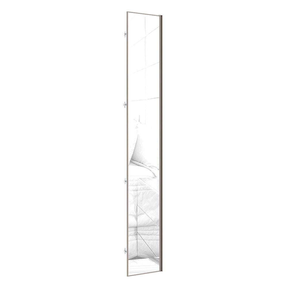 Porta Para Roupeiro Canto 40cm Champagne C/ Espelho Espelho