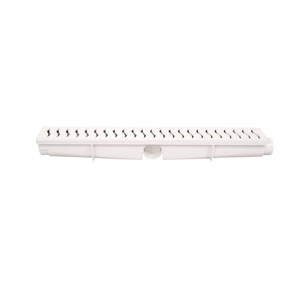 Ralo Linear Modular Coletor Grelha Branca 6,5x50cm Estrela
